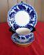 Johnson Brothers Normandy Deep Blue Flow Blue Leaves & Small Flowers Trio Set