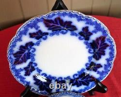 Johnson Brothers NORMANDY Deep Blue Flow Blue Leaves & Small Flowers TRIO SET