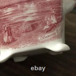 Johnson Brothers OLD BRITAIN CASTLES 8 BLARNEY COFFEE TEA POT PINK RED RARE