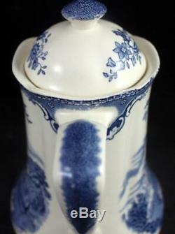 Johnson Brothers OLD BRITAIN CASTLES BLUE Coffee Pot England GREAT CONDITION