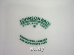 Johnson Brothers OLD BRITAIN CASTLES PINK CHRISTMAS Soup Bowls SET/4 NEWithBOX