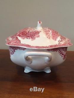 Johnson Brothers OLD BRITAIN CASTLES PINK Rectangular Tureen & Lid Made ENGLAND