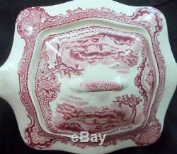 Johnson Brothers OLD BRITAIN CASTLES PINK Teapot with Lid Made in England AS IS