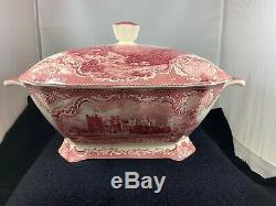 Johnson Brothers OLD BRITAIN CASTLES Pink Rectangular Tureen & Lid