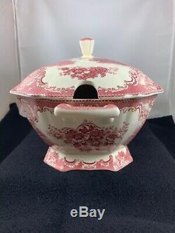 Johnson Brothers OLD BRITAIN CASTLES Pink Rectangular Tureen & Lid