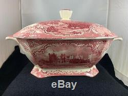 Johnson Brothers OLD BRITAIN CASTLES Pink Rectangular Tureen & Lid