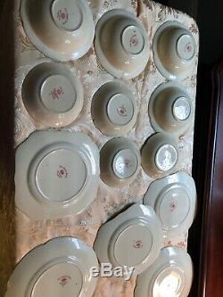 Johnson Brothers OLD ENGLISH CHINTZ PINK 16 Pc Set With Plates And Bowls