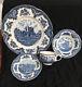 Johnson Brothers Old Britain Castles Blue 10 Dinner Plates England Set Of 4