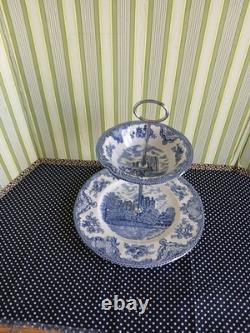 Johnson Brothers Old Britain Castles Blue 4 Piece Tier Server