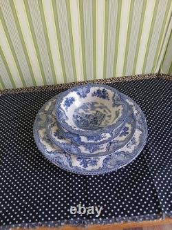 Johnson Brothers Old Britain Castles Blue 4 Piece Tier Server