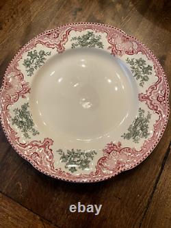 Johnson Brothers Old Britain Castles Christmas Accent Dinner Plate Set of 4 RARE