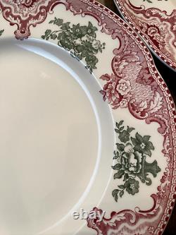 Johnson Brothers Old Britain Castles Christmas Accent Dinner Plate Set of 4 RARE