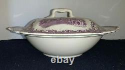 Johnson Brothers Old Britain Castles LAVENDER Purple VEGETABLE BOWL with Cover