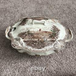 Johnson Brothers Old Britain Castles Multi Colored Rectangular Tureen With Lid