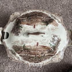 Johnson Brothers Old Britain Castles Multi Colored Rectangular Tureen With Lid