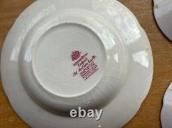 Johnson Brothers Old Britain Castles Pink 21 Pc Red Mark Bowls, Plates, Cups