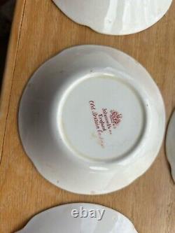 Johnson Brothers Old Britain Castles Pink 21 Pc Red Mark Bowls, Plates, Cups