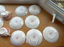 Johnson Brothers Old Britain Castles Pink 21 Pc Red Mark Bowls, Plates, Cups