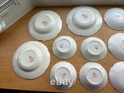 Johnson Brothers Old Britain Castles Pink 21 Pc Red Mark Bowls, Plates, Cups