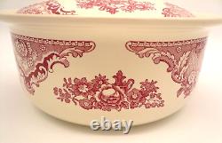 Johnson Brothers Old Britain Castles Pink 2 Qt Round Covered Casserole Dish