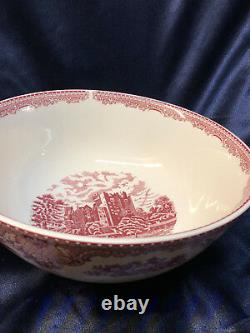 Johnson Brothers Old Britain Castles Pink Centerpiece Bowl 10 Blarney Castle