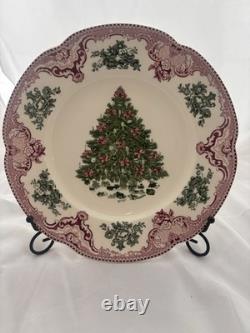 Johnson Brothers Old Britain Castles Pink Christmas 10 1/2 Inch Dinner Plates #2