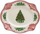 Johnson Brothers Old Britain Castles Pink Christmas 12 Green Tree Platter New