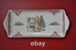 Johnson Brothers Old Britain Castles Pink Christmas Rectangular Tray