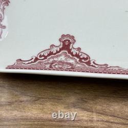 Johnson Brothers Old Britain Castles Pink Christmas Rectangular Tray RARE