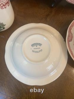 Johnson Brothers Old Britain Castles Pink Christmas Tree Place Setting 7 Pieces