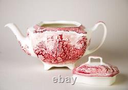 Johnson Brothers Old Britain Castles Pink Coffee Pot & Lid Made in England