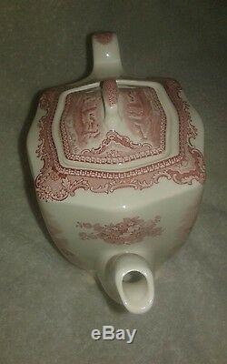 Johnson Brothers Old Britain Castles Pink Coffee Pot / Made in England