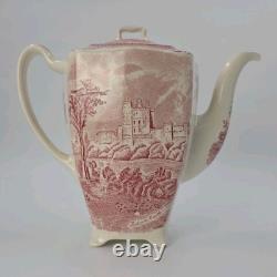 Johnson Brothers Old Britain Castles Pink Coffee / Teapot Pink No Crown England