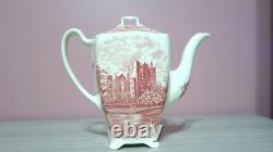 Johnson Brothers Old Britain Castles Pink Coffee / Teapot Pink No Crown England