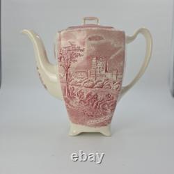 Johnson Brothers Old Britain Castles Pink Coffee / Teapot Pink No Crown England