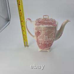 Johnson Brothers Old Britain Castles Pink Coffee / Teapot Pink No Crown England