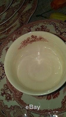 Johnson Brothers Old Britain Castles Pink Service for 6 + Serving Pieces