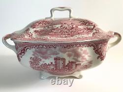 Johnson Brothers Old Britain Castles Pink Soup Tureen with Lid Rayland Castle
