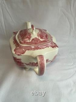 Johnson Brothers Old Britain Castles Pink Teapot Sugar Bowl with Lid Creamer NOS