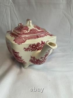 Johnson Brothers Old Britain Castles Pink Teapot Sugar Bowl with Lid Creamer NOS