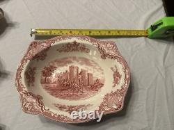 Johnson Brothers Old Britain Castles Red Ceramic Dinner Set 77pc