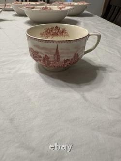 Johnson Brothers Old Britain Castles Red Ceramic Dinner Set 77pc