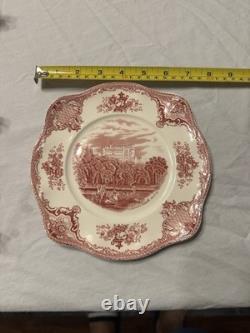 Johnson Brothers Old Britain Castles Red Ceramic Dinner Set 77pc