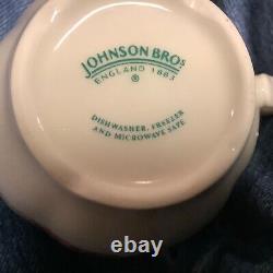 Johnson Brothers Old Britain Castles pitcher, creamer, sugar, cups, saucers