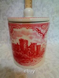 Johnson Brothers Old British Castle Red/Pink Approx. 6.5 Canister