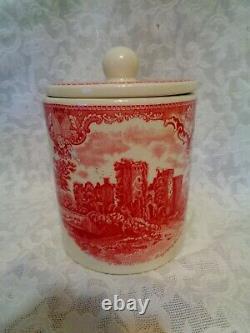 Johnson Brothers Old British Castle Red/Pink Approx. 6.5 Canister