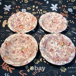 Johnson Brothers Old English Chintz Pink Multicolor Set 22 Various Plates Soup
