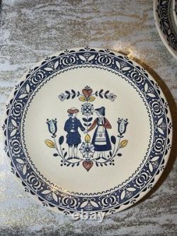 Johnson Brothers Old Granite Hearts & Flowers 20-Piece Dinner Set Vintage