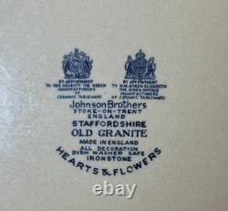 Johnson Brothers Old Granite Hearts & Flowers 20-Piece Dinner Set Vintage