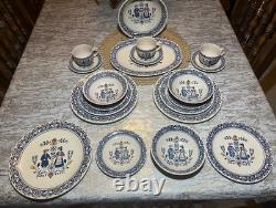 Johnson Brothers Old Granite Hearts & Flowers 20-Piece Dinner Set Vintage